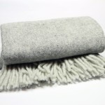 Plaid Grigio  in pura lana  140x190 cm