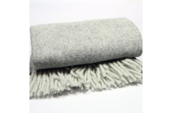 Plaid Grigio  in pura lana  140x190 cm