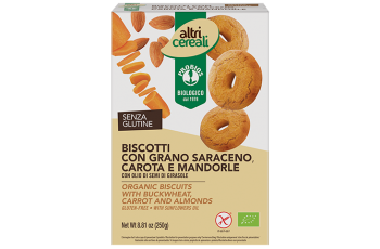 Biscotti al Grano Saraceno, Carota e Mandorle Bio - 250 gr