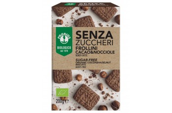Frollini Cacao e Nocciole - Senza Zucchero 200 gr 