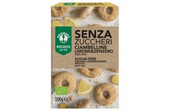 Ciambelline Limone e Zenzero - Senza Zucchero 200 gr